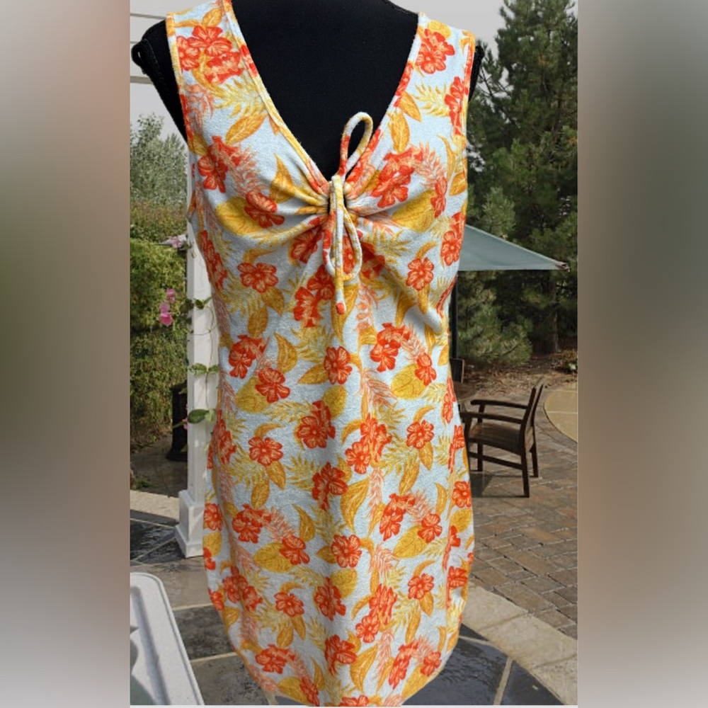 Floral Twist Front Swim Dress SO GOODS FOR LIFE floral  front cutout large dress